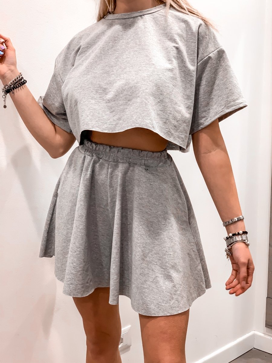Top crop grigio - Follie by Alice