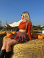 Top incrociato color mattone - Follie by Alice