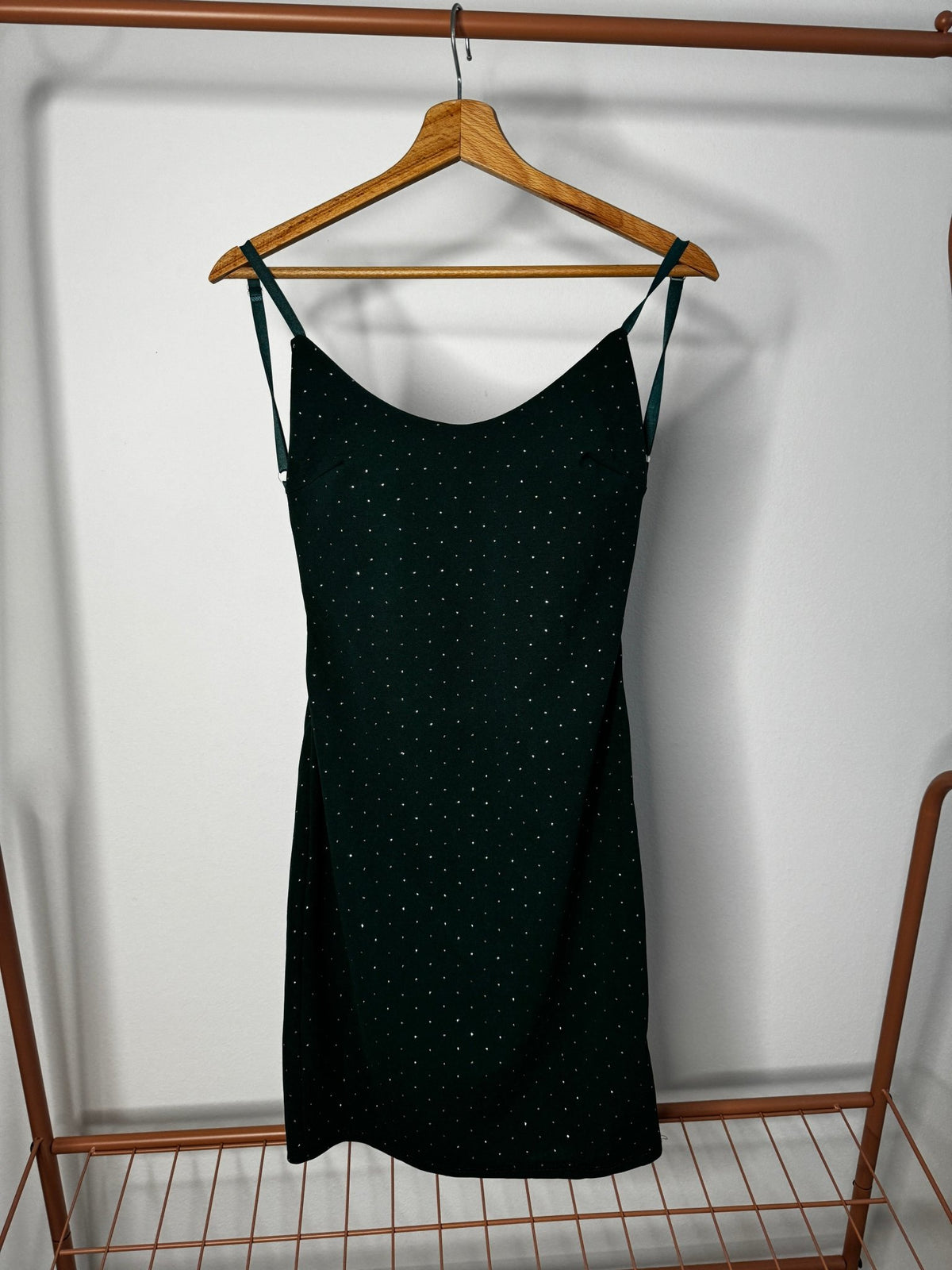 Tubino gioiello verde con strass - Follie by Alice