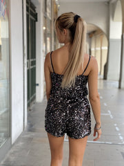 Tutina argento con paillettes - Follie by Alice