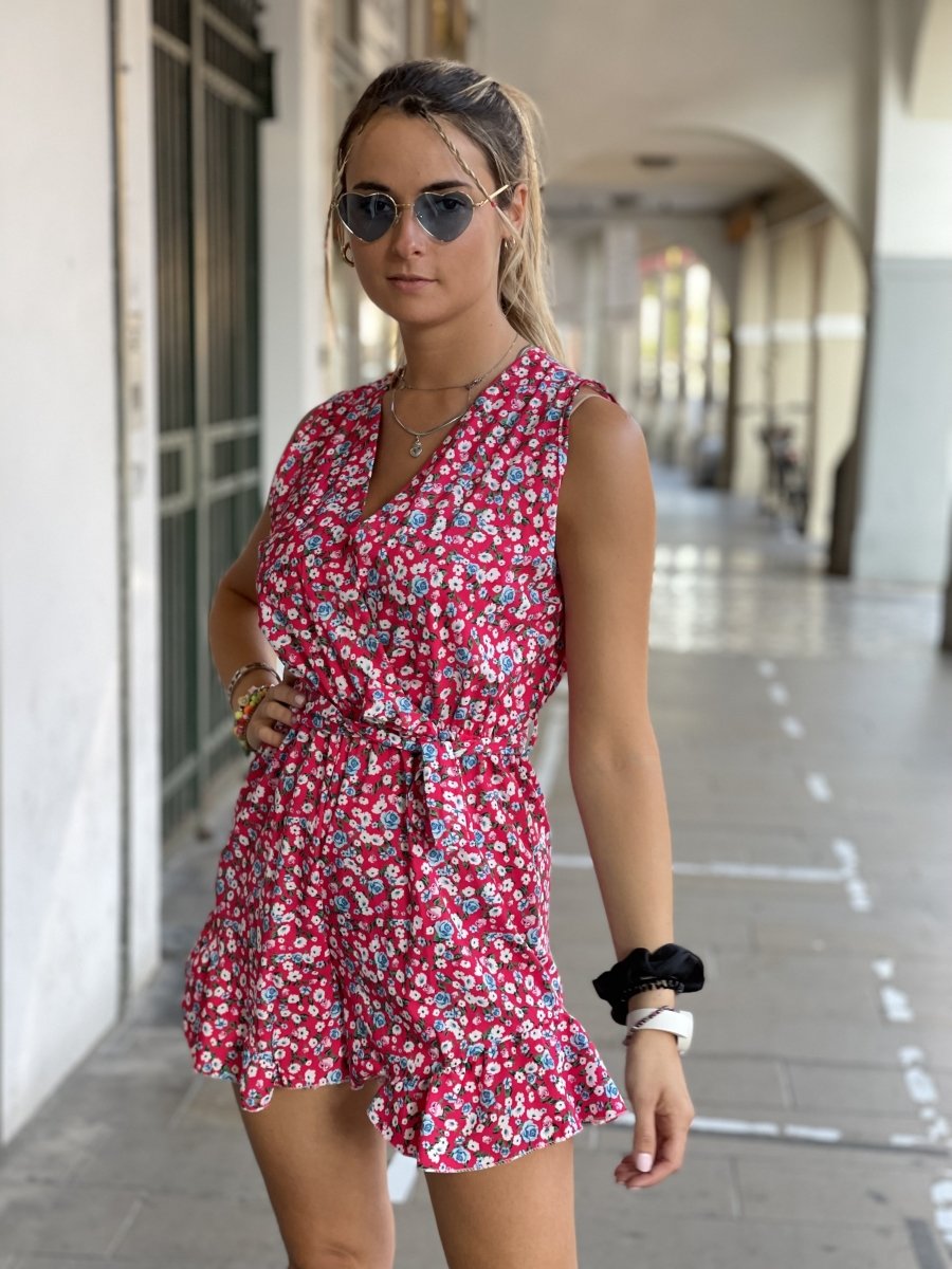 Tutina fucsia a fiori