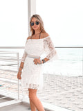 Vestitino bianco con ricami in pizzo - Follie by Alice