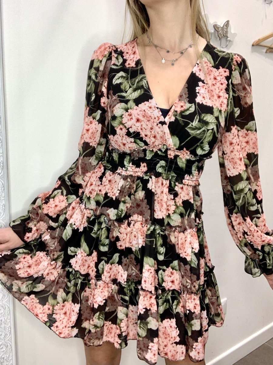 Vestitino nero a fiori - Follie by Alice