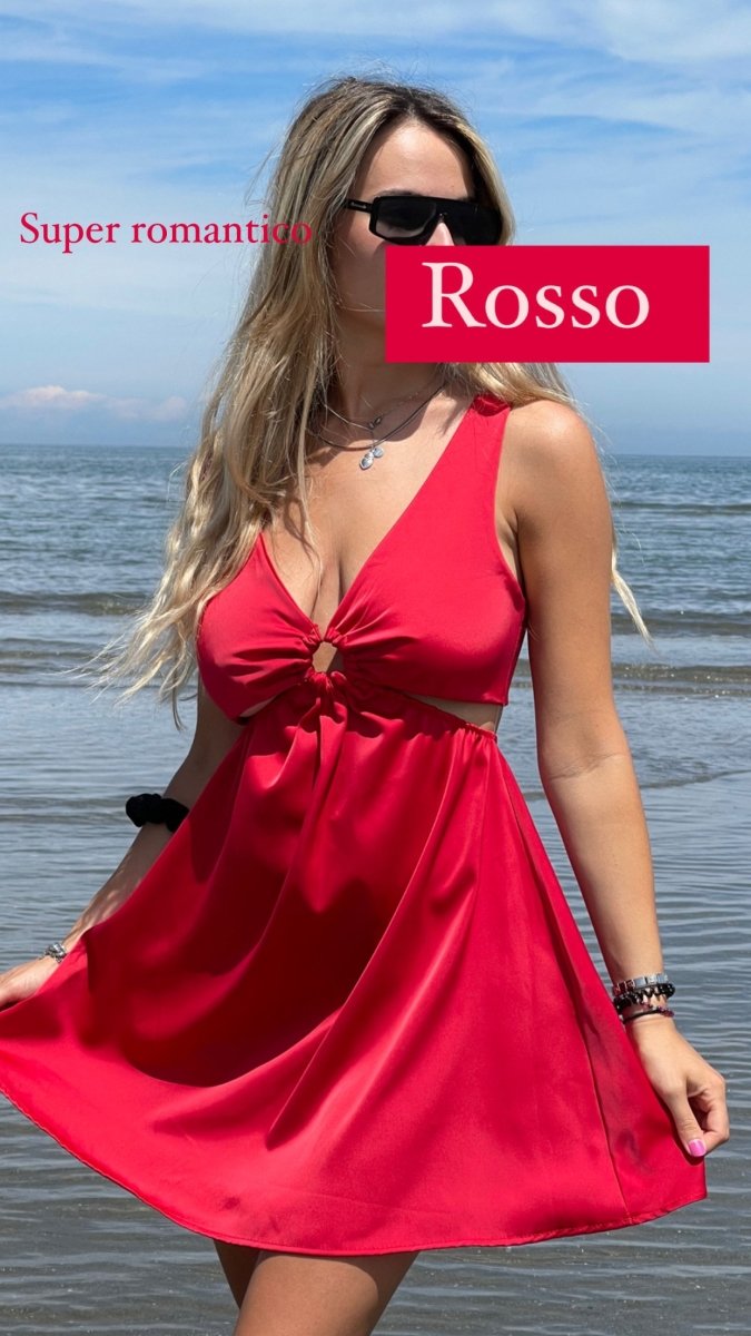 Vestitino rosso aperto - Follie by Alice