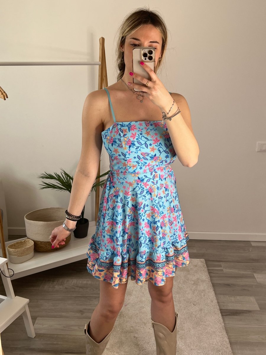 Vestito azzurro con schiena scoperta - Follie by Alice
