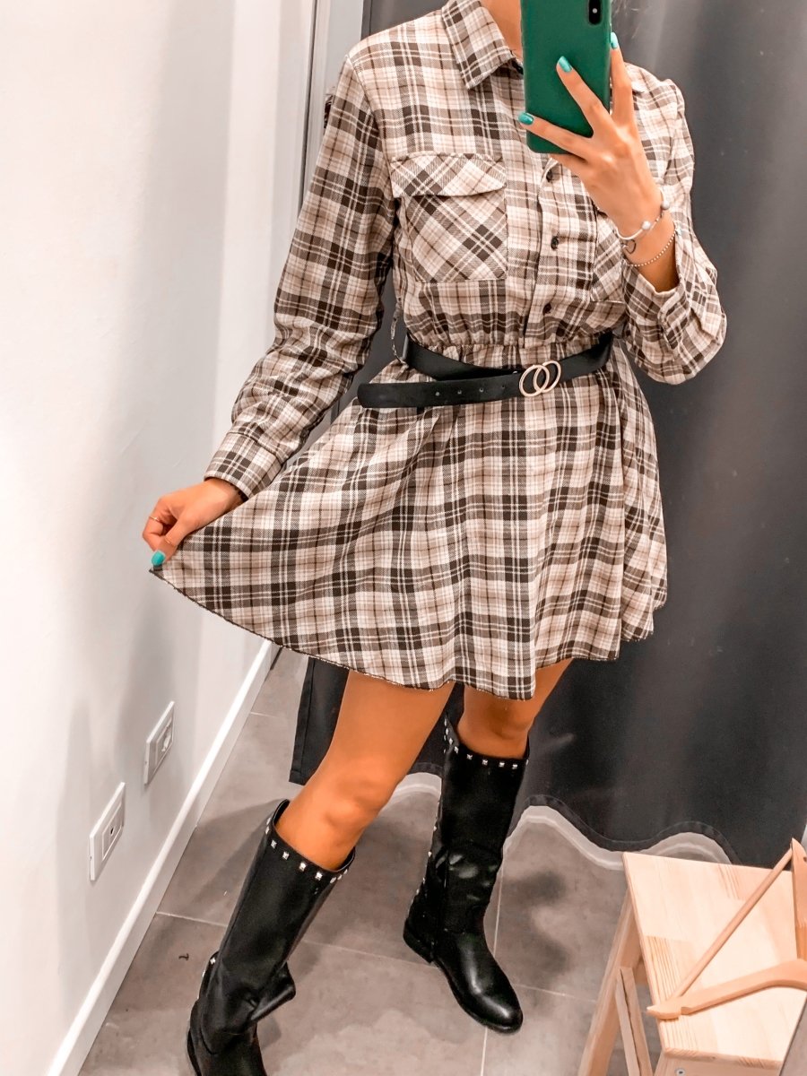 Vestito con fantasia check - Follie by Alice