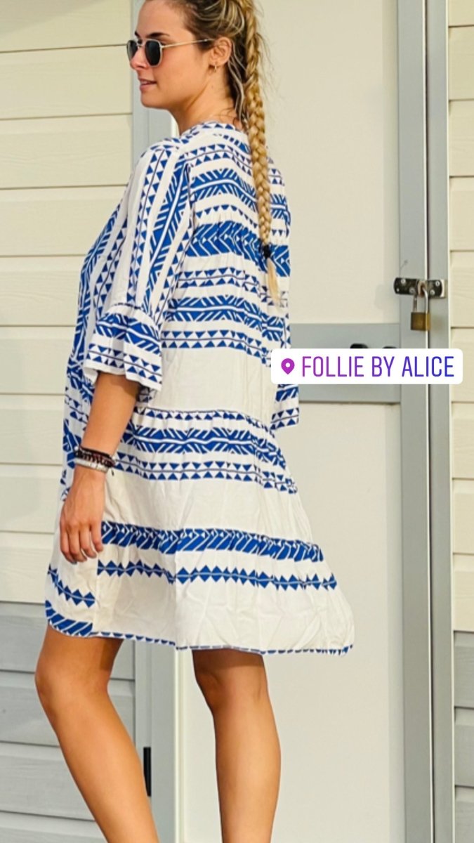 Vestito copricostume con stampa blu - Follie by Alice