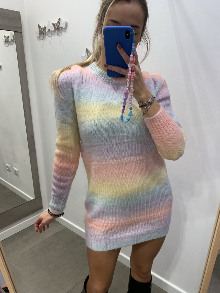 Vestito in maglia Rainbow tie - dye - Follie by Alice